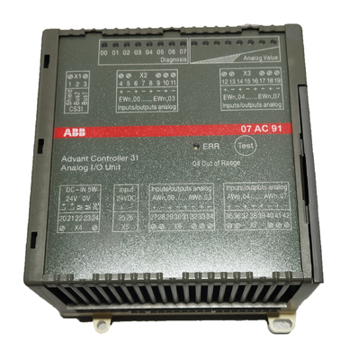 07AC91 GJR5252300R0101 ABB AC31 Αναλογική μονάδα I/O 8AC 24VDC AC U/I 12bit+Sign