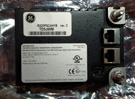 GE IS220PSCAH1A GENERAL ELECTRIC IS200 Ενότητα συσκευασίας I/O για εφαρμογές βιομηχανικού αυτοματισμού σε απόθεμα