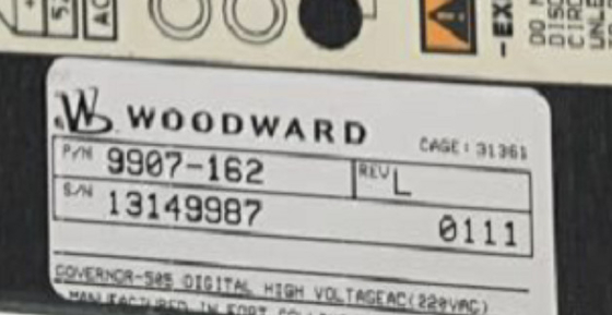 Woodward 9907-162 220 Vac είσοδος ισχύος ψηφιακός κυβερνήτης +24 Vdc στο 1 A