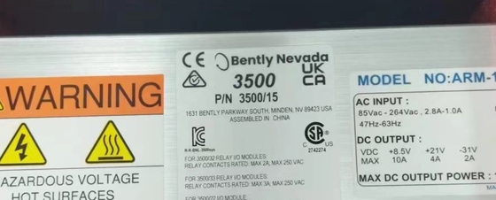 Bently Nevada 3500/15 106M1079-01 Ηλεκτρική τροφοδοσία Παγκόσμια μονάδα τροφοδοσίας AC