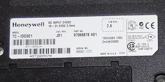TC-IDD321 Honeywell Experion LS I/O Προδιαγραφές 32 Ψηφιακή μονάδα εισόδου συνεχούς ρεύματος