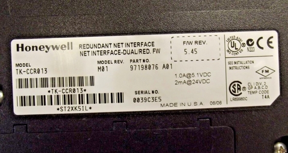 TK-CCR013 Honeywell Redundancy Network Interface Module ολοκαίνουργιο