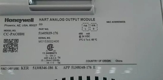 CC-PAOH01 Honeywell Hart Αναλογική μονάδα εξόδου DCS Parts PLC Module