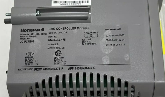CC-PCNT01 Honeywell C300 μονάδα ελέγχου DCS Parts μονάδα PLC