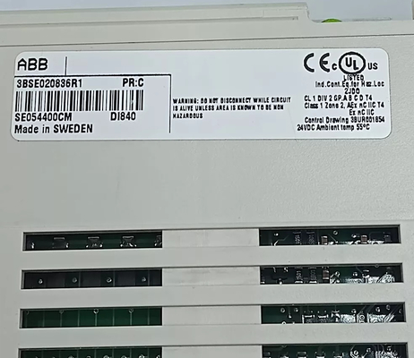 ABB DI840 3BSE020836R1 Ψηφιακή είσοδος 24V S/R 16 καναλιών Μοντέλο για S800 I/O