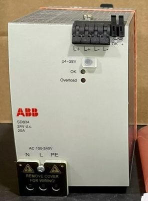 ABB SD834 3BSC610067R1 Ηλεκτρική τροφοδοσία S800 Ενότητα Ε/Υ DCS Μέρη σε αποθεματισμό