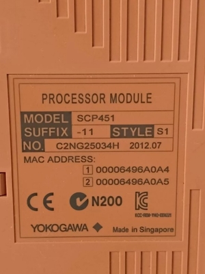 SCP451-11 YOKOGAWA Ψηφιακή ενότητα εισόδου 16 καναλιών Μονάδα απομόνωσης 24 V DC ProSafe επεξεργαστής Μονάδα