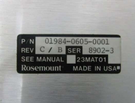 01984-0605-0001 EMERSON MUX Υψηλής τάσης μονάδα τροφοδοσίας
