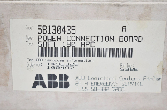 SAFT 190 APC 58130435 Πίνακας Σύνδεσης Ισχύος ABB