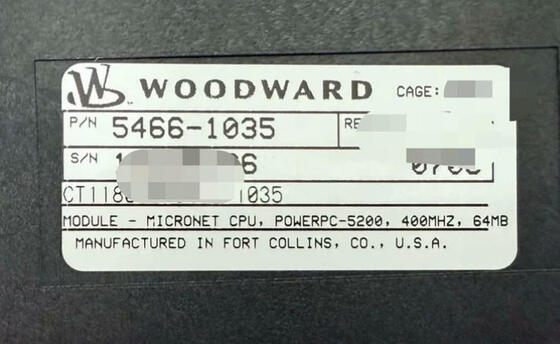 5466-1035 Woodward Micronet-CPU Module με πολλαπλές διεπαφές επικοινωνίας και Simplex ή Redundant διαμόρφωση