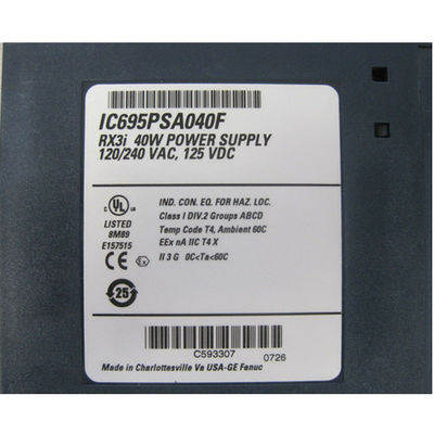 PLC συστημάτων Rx3i PLC Γερμανία Ic695psa040 Pac της Γερμανίας Fanuc παροχής ηλεκτρικού ρεύματος