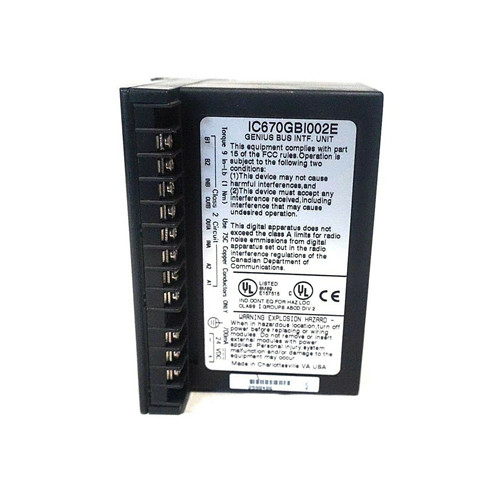 IC670GBI002 I/O μονάδα διεπαφών λεωφορείων ελέγχου τομέων τομέων της Γερμανίας Fanuc Γερμανία General Electric