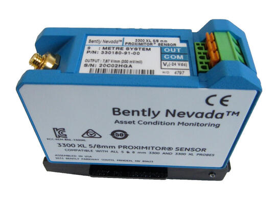 Bently Nevada 330180-91-00 3300 XL Proximitor Sensor για μέτρηση χωρίς επαφή σε σύστημα αισθητήρα δινορευμάτων